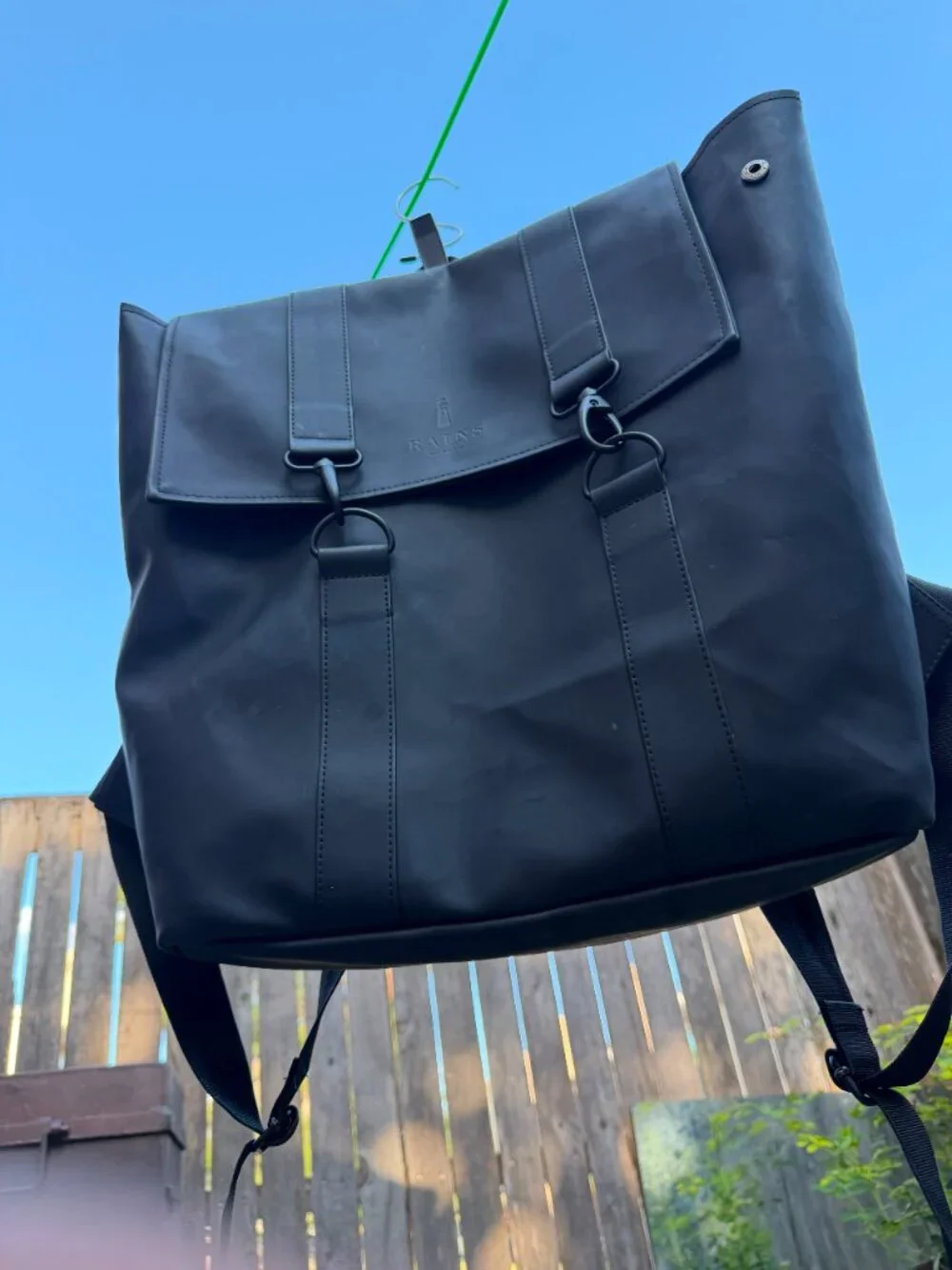 RAINS MSN Bag - Black Waterproof Backpack